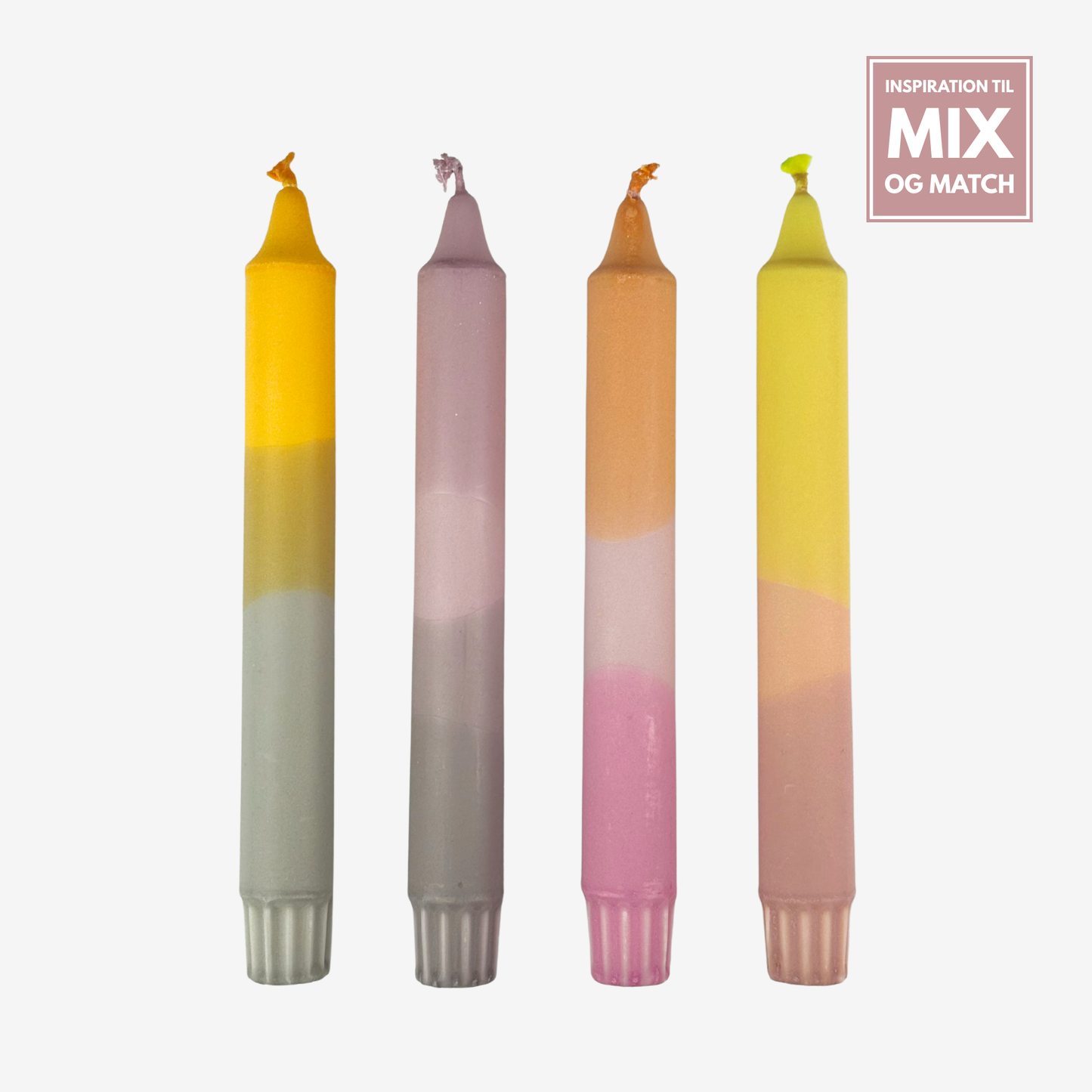 Gul / Beige stearinlys