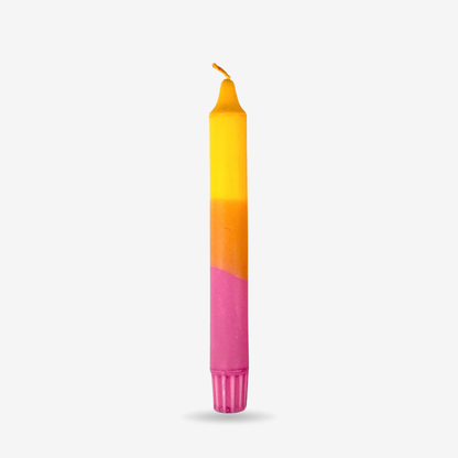 Gul / Orange / Mørk rosa stearinlys