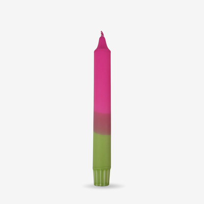 Pink / Grøn stearinlys