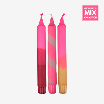 Pink / Snoet stearinlys
