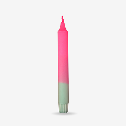 Pink / Mintblå stearinlys