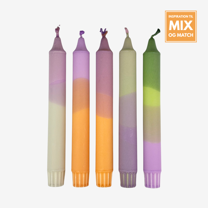 Mørk lilla / Orange stearinlys