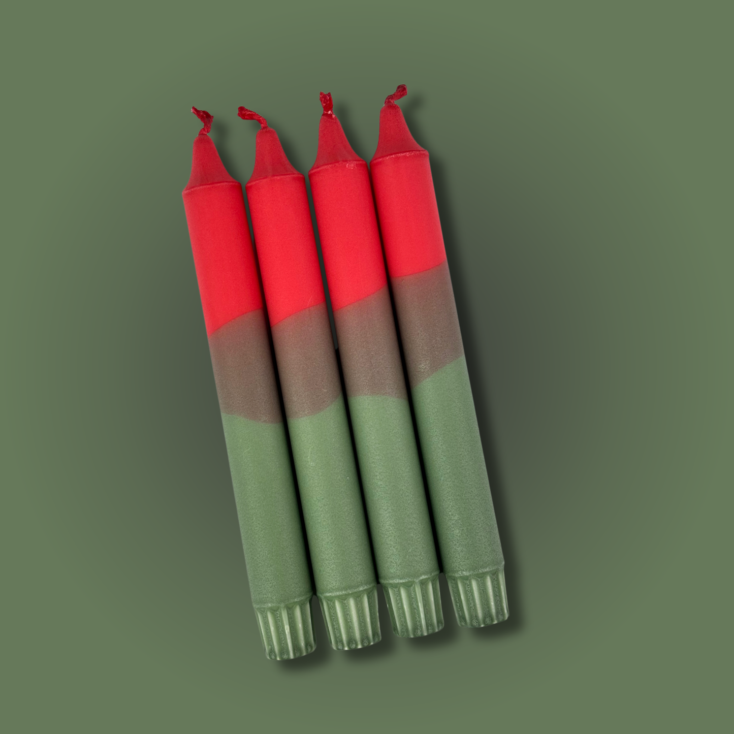 Grøn / Rød stearinlys